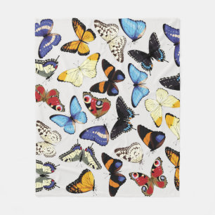 Realistisch  vlinders collectie. fleece deken