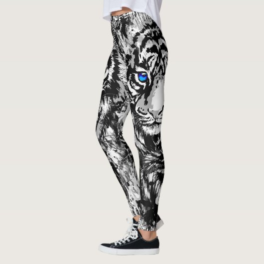 Realistisch White Tiger Head - Leggings van de Rep (Links)
