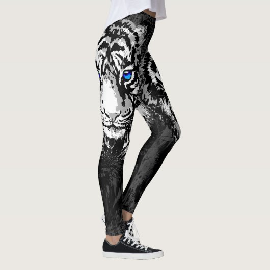 Realistisch White Tiger Head - Leggings van de Rep (Rechts)