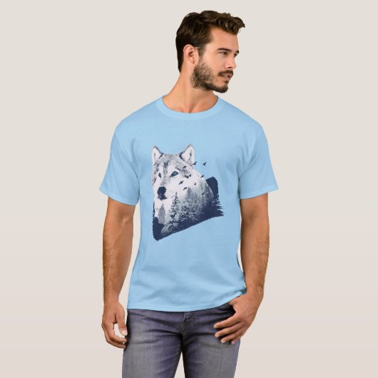 Realistisch Wolf Forest T-Shirt (Voorkant volledig)