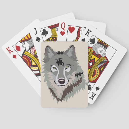 Realistisch Wolf Pokerkaarten (Achterkant)
