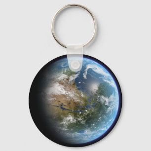 Realistische Aarde Sleutelhanger