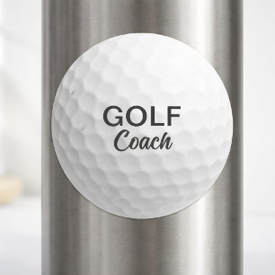 Realistische Bal Golf Coach Ronde Sticker