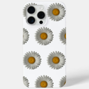 Realistische Daisy op zwarte achtergrond ontwerp iPhone 15 Pro Max Hoesje