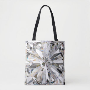 Realistische diamant: 3D close-up Draagtas