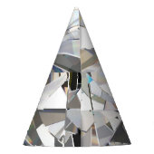 Realistische diamant: 3D close-up Feesthoedjes (Achterkant)