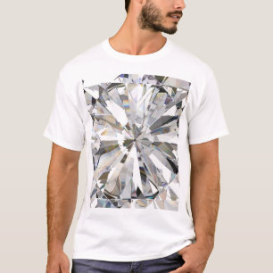 Realistische diamant: 3D close-up T-shirt