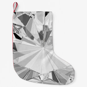 Realistische diamant: 3D textuur close-up Kleine Kerstsok