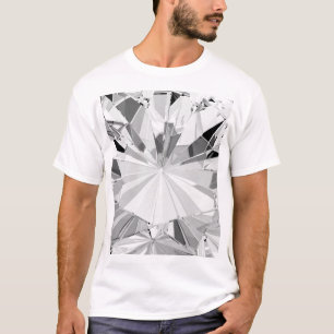 Realistische diamant: 3D textuur close-up T-shirt