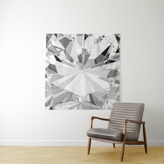 Realistische diamant: 3D textuur close-up Wandkleed (In situ)