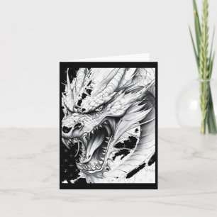Realistische Drakentekening Sticker1  Kaart