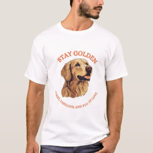 Realistische Gouden Retriever Hond Blijf Goud T-shirt