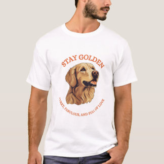 Realistische Gouden Retriever Hond Blijf Goud T-shirt