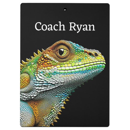 Realistische hagedis leguaan gepersonaliseerd klembord (Achterkant)