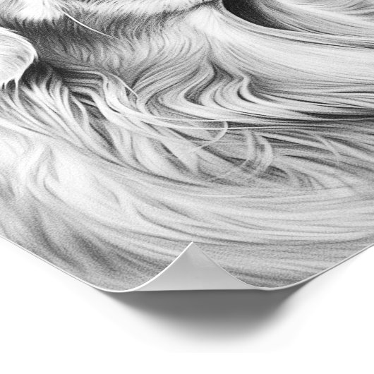 Realistische hond volwassen kleuring poster (Hoek)