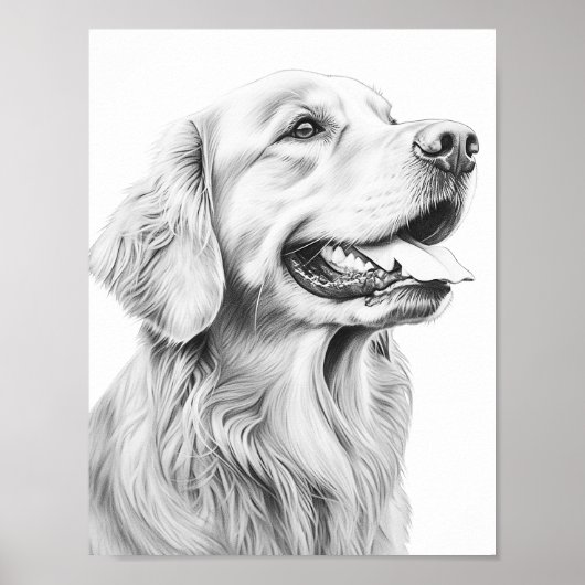 Realistische hond volwassen kleuring poster (Voorkant)