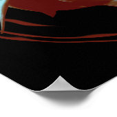 realistische illustratie | Grote witte haai Poster (Hoek)