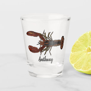 Realistische illustratie Lobster Persoonlijk Shot Glas