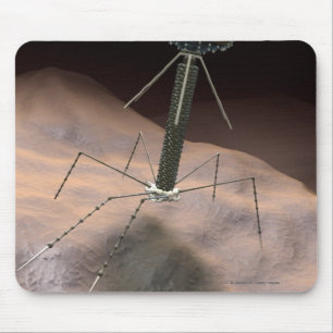 Realistische illustratie van bacteriofaag muismat