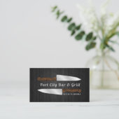 Realistische koksmessen visitekaartje (Staand voorkant)