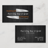 Realistische koksmessen visitekaartje (Voorkant / Achterkant)