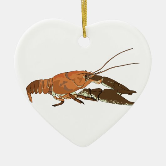 Realistische krayfish/Crawdad Keramisch Ornament (Voorkant)