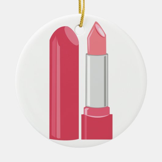 realistische lipstick keramisch ornament (Voorkant)