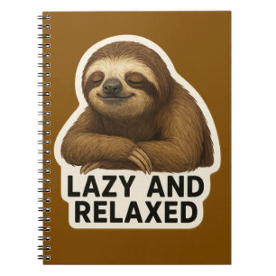 Realistische Luiaard Sticker Notitieboek