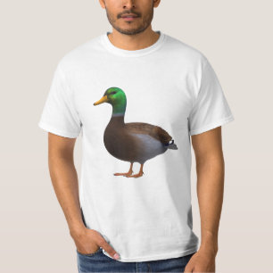 Realistische Mallard Duck Afbeelding op Transparan T-shirt