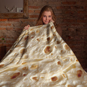 Realistische meeltortilla fleece deken