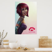 Realistische mistress Missy Poster (Keuken)