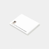 Realistische mopshit personaliseer notities post-it® notes (Schuin)