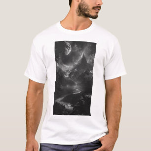 Realistische Mountain Wilderness Foto T-shirt