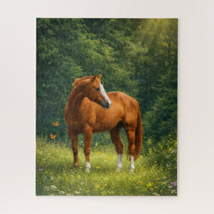 Realistische Paard Natuur Legpuzzel
