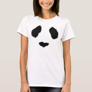 Realistische panda gezicht t-shirt