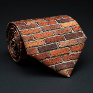 Realistische Rode Bakstenen Muur Stropdas