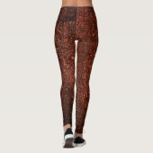 Realistische rustieke lederen textuur leggings (Achterkant)