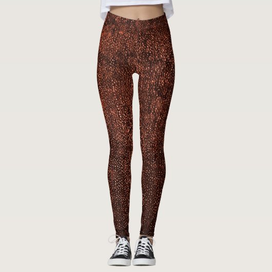 Realistische rustieke lederen textuur leggings (Voorkant)