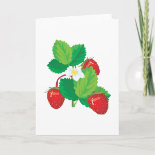 realistische sappige aardbeien kaart