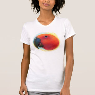 realistische schilderij van Eclectus parrot T-shirt