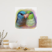 realistische schilderij van parrotlet poster (Keuken)