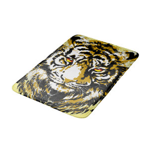 Realistische Tiger Bath Mat - Tiger Head Tekening
