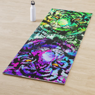 Realistische tijger Yoga Mat - grote katten in het