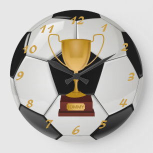 Realistische voetbal en een aanpasbare trofee grote klok