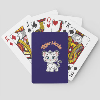 Realistische Witte Tijger – Fotorealistische Wilde Pokerkaarten