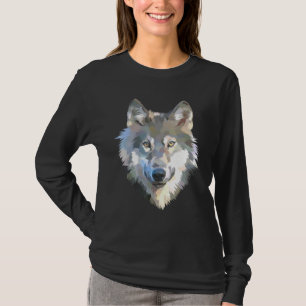 Realistische witte wolf realistische dierenprint m t-shirt