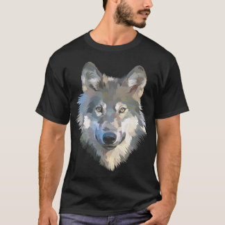 Realistische witte wolf, realistische dierenprint  t-shirt