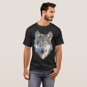 Realistische witte wolf, realistische dierenprint t-shirt (Voorkant volledig)