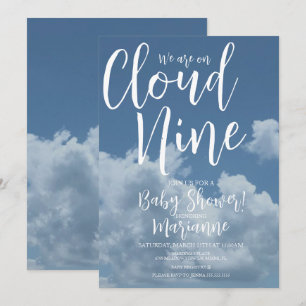 Realistische wolken Cloud Nine Baby Shower Kaart