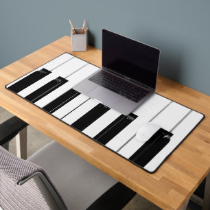 Realistische Zwarte Witte Pianotoetsen Bureaumat